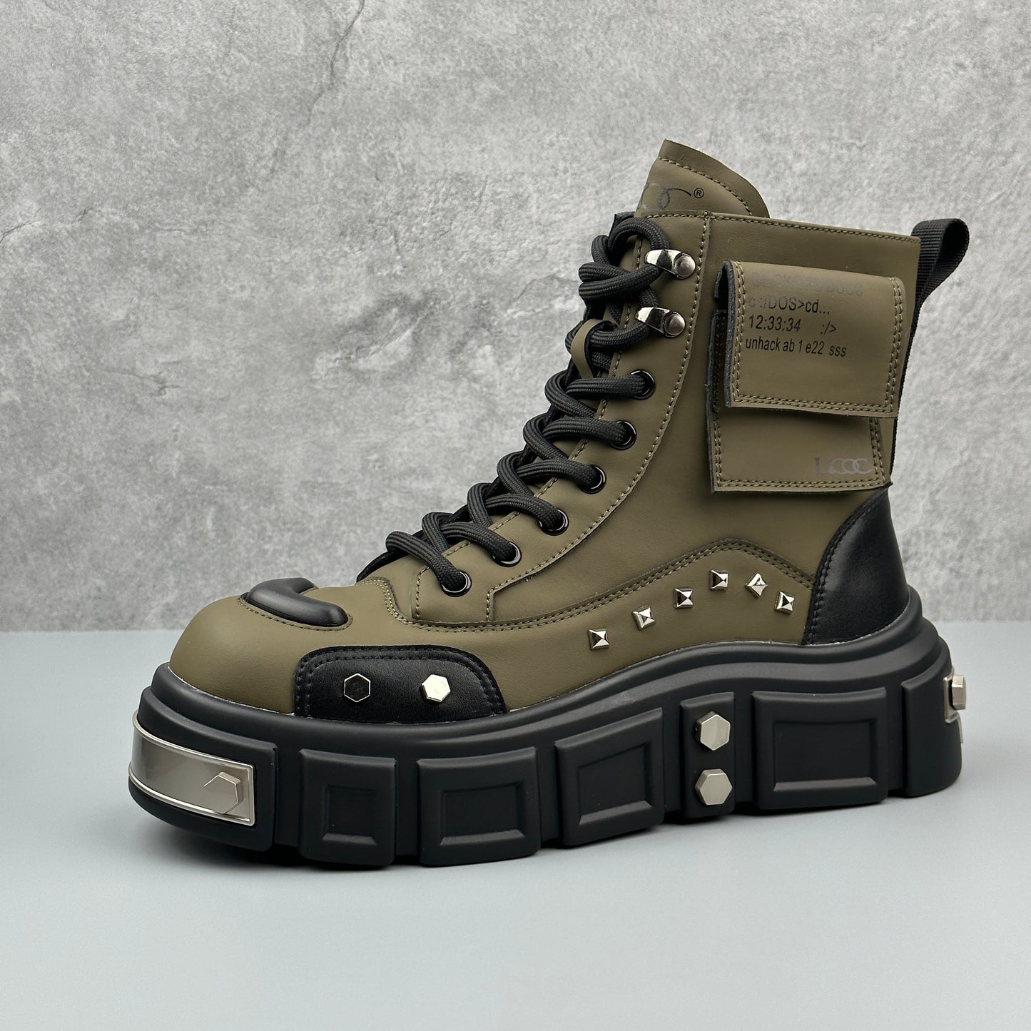 Thick-soled high-top Martin boots motorcycle boots