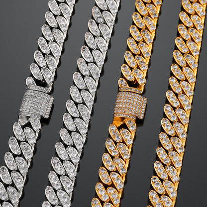 12mm single row zircon Cuban bracelet