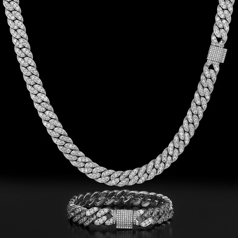 12mm single row zircon Cuban bracelet