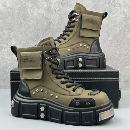 Thick-soled high-top Martin boots motorcycle boots