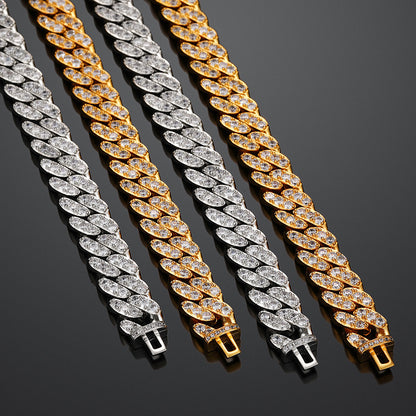 12mm single row zircon Cuban bracelet